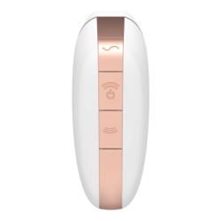 Love Triangle Stimulator și Vibrator Alb