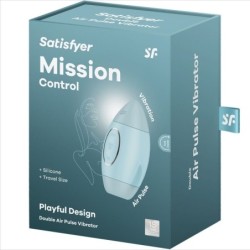 Mission Control Azul Vibrador Pequeno De Duplo Impulso