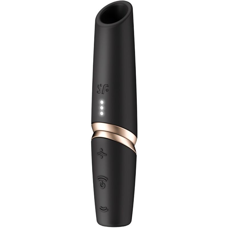 Perfect Kiss Clitoris Stimulator Med Bølger Sort / Guld Perfect Kiss Clitoris Stimulator Med Bølger Sort / Guld
