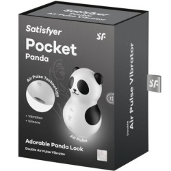 Pocket Panda Stimulators & Vibrators Balts Un Melns