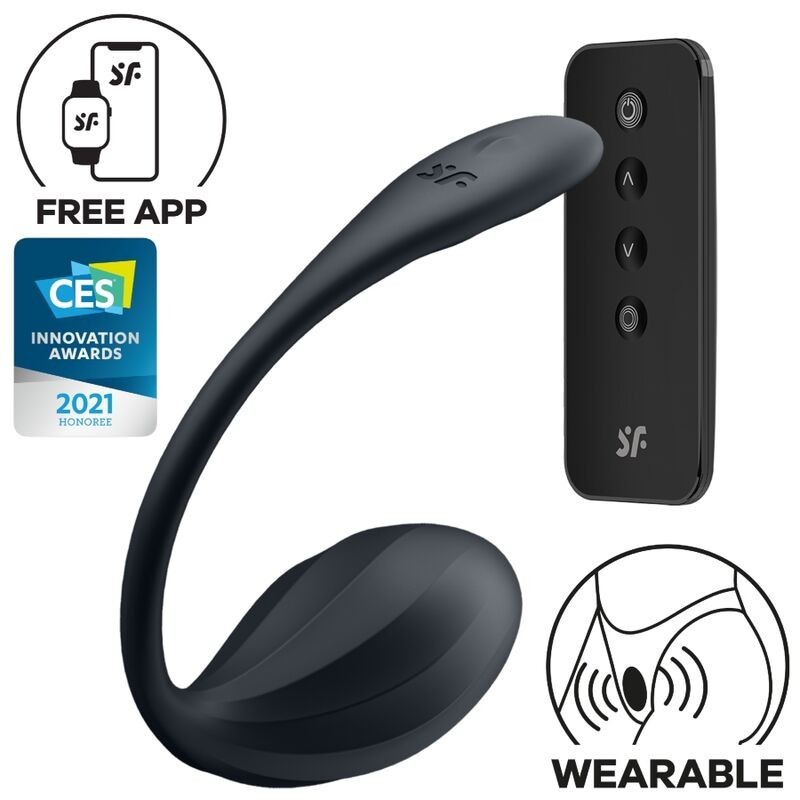 Estimulateur Point G Pétale Nervurée Télécommande Noir App Gratuite