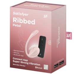 Ribbed Petal G-bodový stimulátor diaľkové ovládanie ružový s bezplatnou aplikáciou