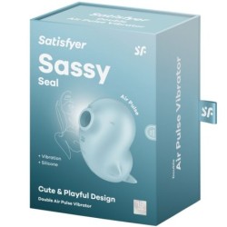 Sassy Seal Estimulator & Vibrator Albastru