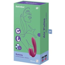 Sunray Stymulator i Wibrator App Czerwony