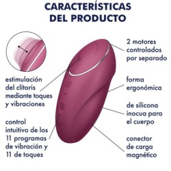 Tap & Climax 1 Vibrador Lay-On Rojo