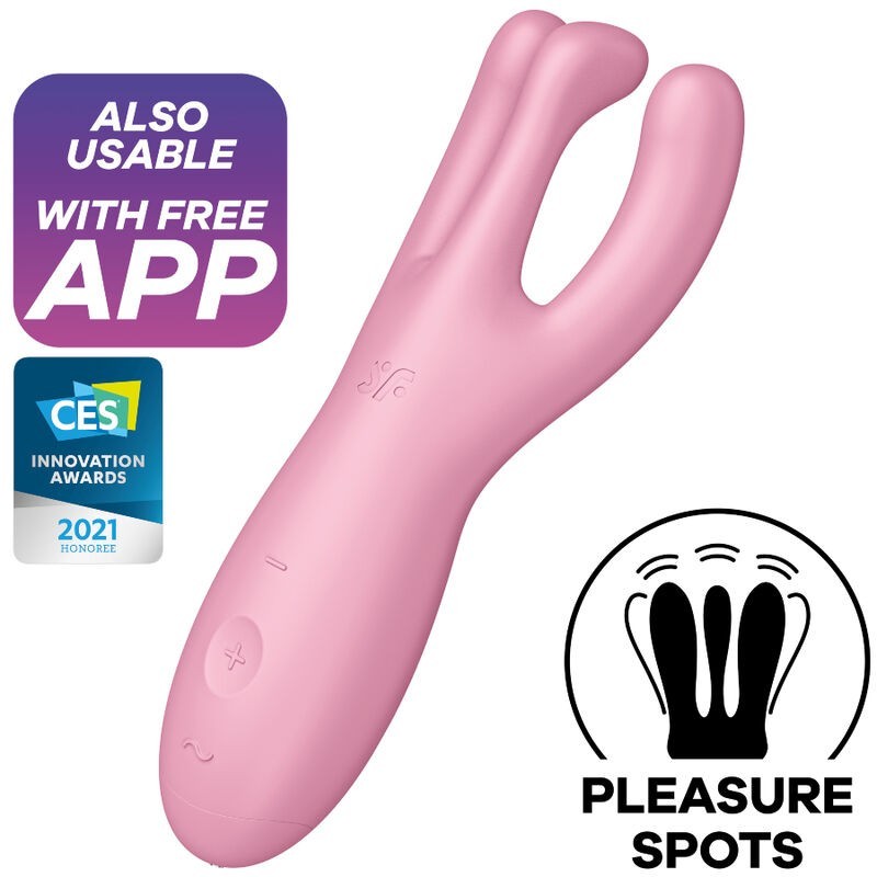 Threesome 4 Vibrador App Rosa