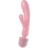 Triple Lover Vibrerande Kanin Massager Rosa