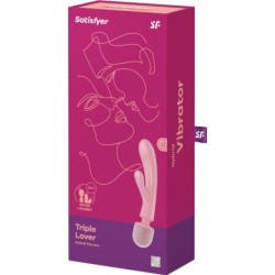 Triple Lover Massagegerät Vibrator Rabbit Rosa