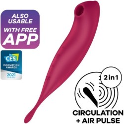 Twirling Pro+ Y-Stimulaator ja vibraator App punane