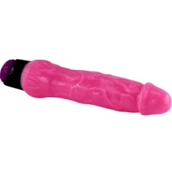 Barevný Sex Realistický Vibrátor Růžový 24 Cm