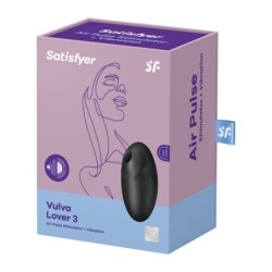 Vulva Lover 3 Stimulator und Vibrator Schwarz