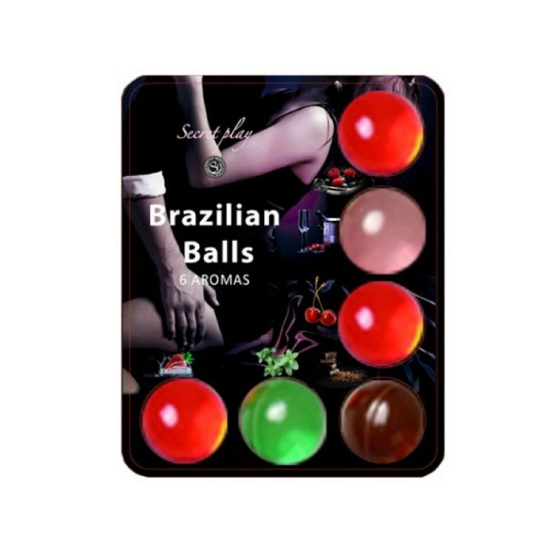 6 Hot Balls Lubrificante Com Aroma de Frutas