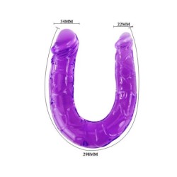 Gode Double En Gelée Flexible Lila