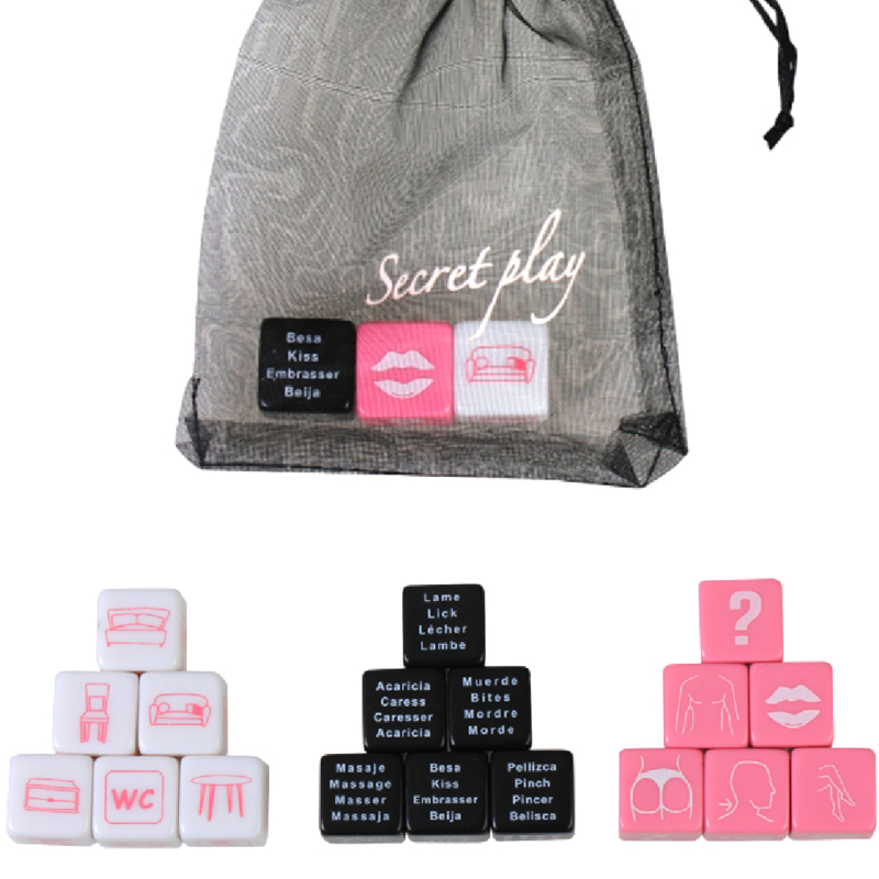 Dobbelstenen Set van 3 (Sp/Pt/En/Fr)