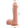 Realistiškas odos tekstūros Johnson dildo, 22 cm