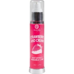 2-in-1 glijmiddel met warmte-effect Aardbei&Room 50 ml