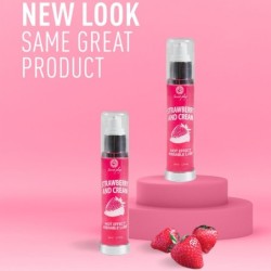 2-in-1 glijmiddel met warmte-effect Aardbei&Room 50 ml