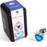 Metal Butt Plug Cuore Blu Taglia S 7 Cm