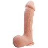 Realistiškas odos tekstūros Johnson dildo, 22 cm
