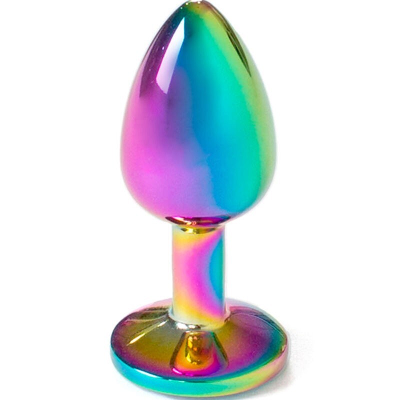 Buttplug metàl·lic multicolor talla S 7 cm