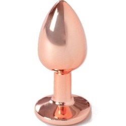 Metallinen Butt Plug Ruusukulta Koko S 7 Cm
