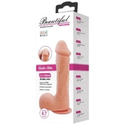 Realistiškas odos tekstūros Johnson dildo, 22 cm