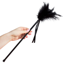 Pămătuf din pene negre 40 cm