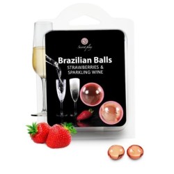Komplekt 2 Brazilian Balls Maasikad Vahuveiniga