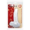 Dildo Realista Com Ventosa e Testículos 16.7 Cm Transparente