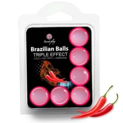 Sæt 6 Brazilian Balls Triple Effekt