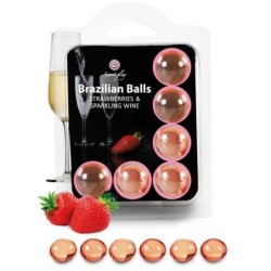 Set 6 Brazilians Balls Căpșuni cu Șampanie