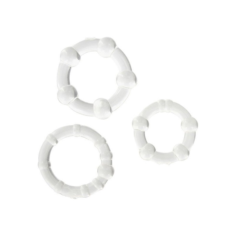Transparent Penis Ring Set med tre ringar