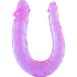 Pénis Avec Deux Têtes En Gelée Flexible