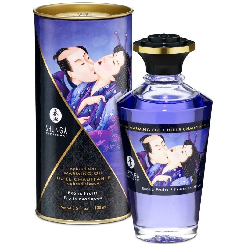 Soojendava toimega massaažiõli eksootiliste puuviljade maitsega 100 ml