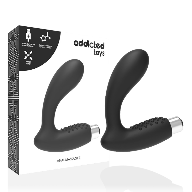 Wiederaufladbarer Prosttico Vibrator Modell 5 - Schwarz