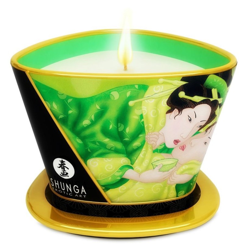 Mini Caress By Candelight Masāžas Svece Zaļā Tēja 170 Ml