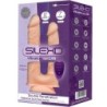Modelul 1 Penis Realistic Dublă Penetrație Vibrator Silicon Premium Silexpan Telecomandă 17.5 / 19.5 Cm