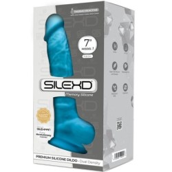 Modelo 1 Pénis Realista Silicone Premium Silexpan Azul 17.5 Cm