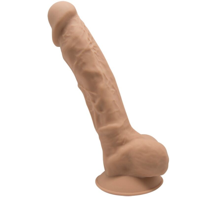 Modelis 1 Reālistisks Premium silikona Silexpan karameļu krāsas penis 17,5 cm