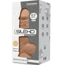 Model 1 Realistični Penis Premium Silikon Silexpan Karamel 21.5 Cm