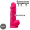 Model 1 Realistisk Penis Premium Silikone Silexpan Fuksia 21.5 Cm