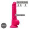 Model 1 Realistisk Penis Premium Silikone Silexpan Fuksia 24 Cm