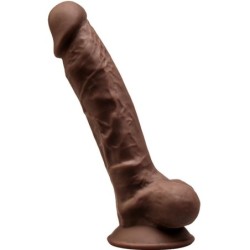 Model 1 Realistyczny Penis z Silikonu Premium Silexpan Brązowy 17.5 Cm