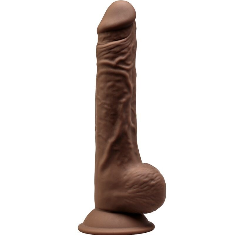 Modelul 1 Penis Realistic Silicon Premium Silexpan Maro 24 Cm