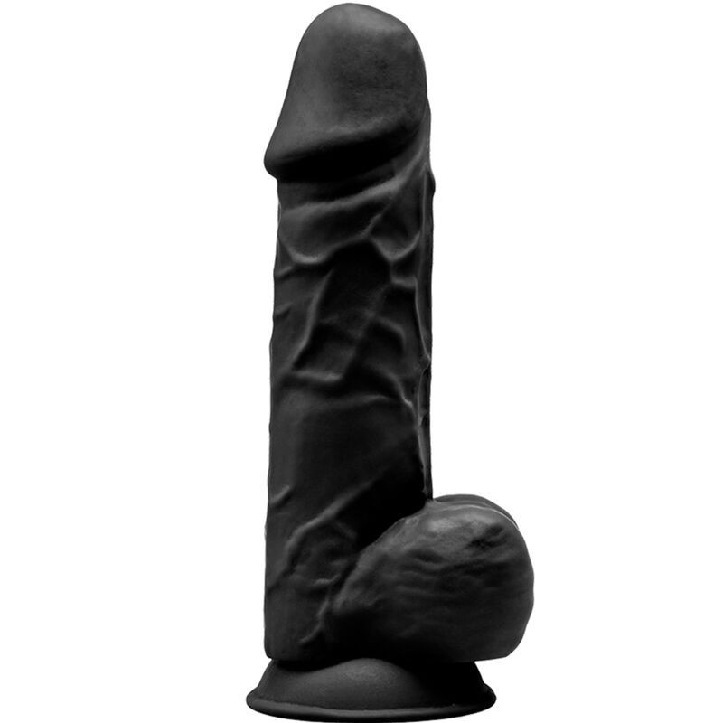 Modelul 1 Penis Realistic Silicon Premium Silexpan Negru 21.5 Cm