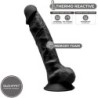 Model 1 Realistisk Penis Premium Silikone Silexpan Sort 23 Cm