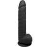 Model 1 Realistische Penis Premium Siliconen Silexpan Zwart 38 Cm