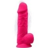Mudel 1 Realistlik Peenis Vibraator Premium Silikoon Silexpan Fuksia 21.5 Cm