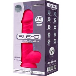 Modèle 1 Pénis Réaliste Vibrateur Silicone Premium Silexpan Fushia 21.5 Cm