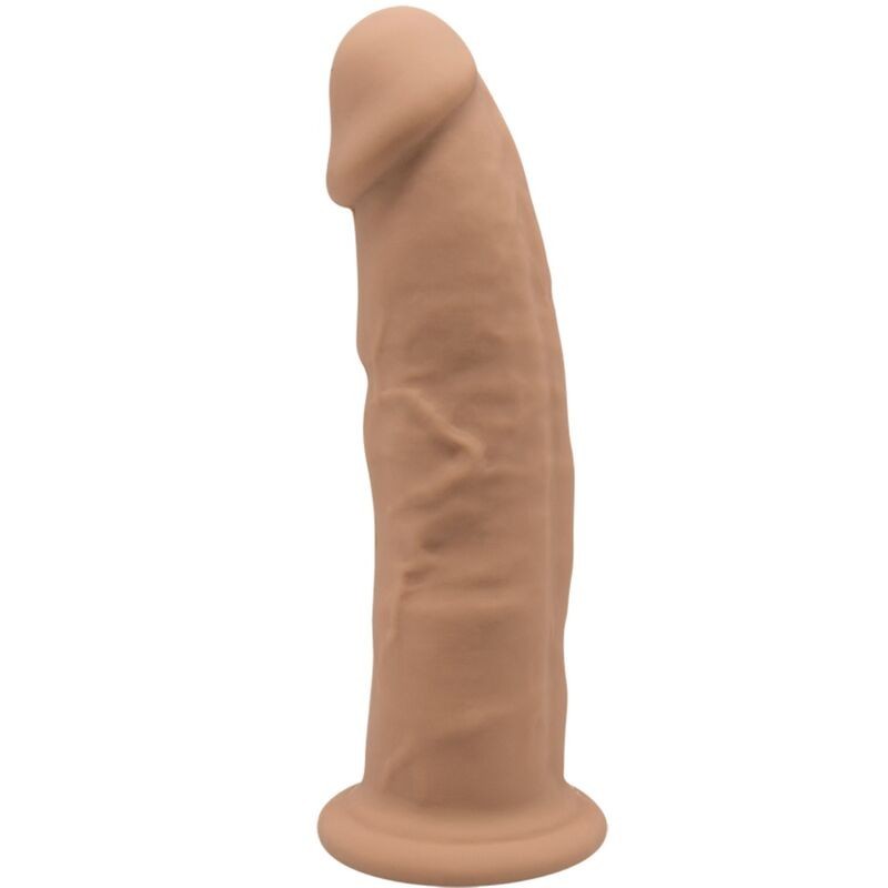 Modelis 2 Realistiškas varpos formos premium silikoninis dildo Silexpan Caramel 19 cm